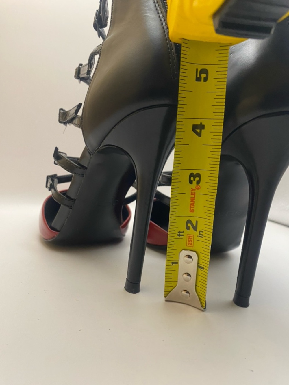 ALDO Kieu Red & Black Cage Heels Size 7 - Picture 9 of 14